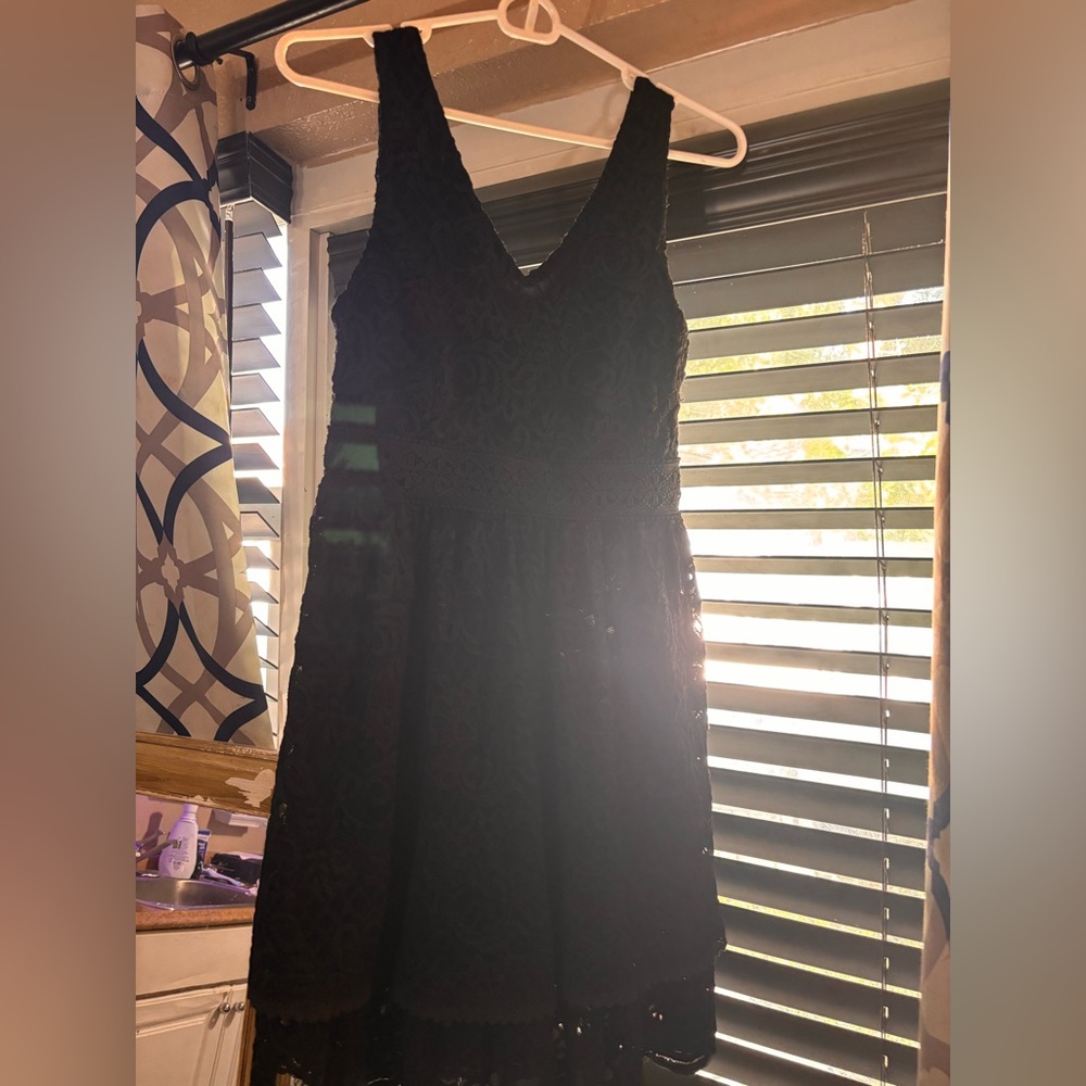 Altar'd State Black Lace Mini Dress
